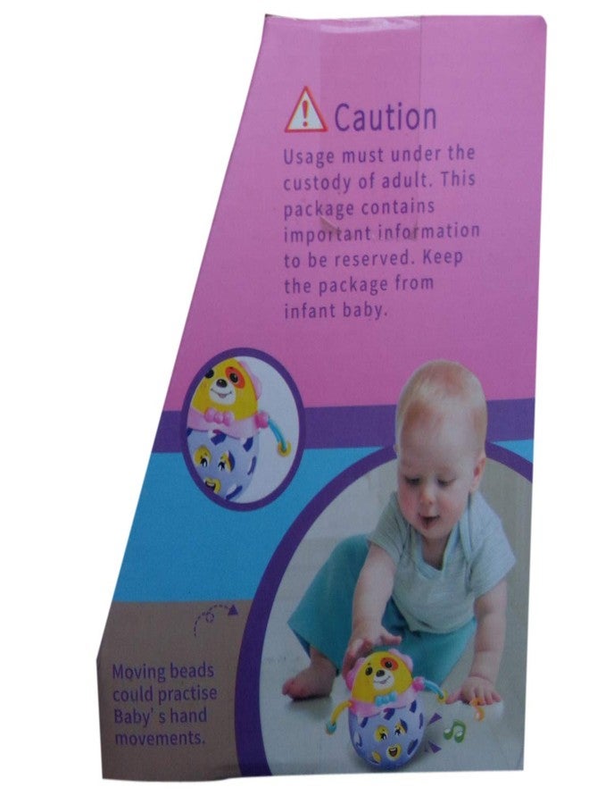 IndusBay Push and Shake Soft Tumbler Rattle Doll Safe & Non Toxic Roly Poly with Soothing Sound for Babies & Toddlers - Image 4